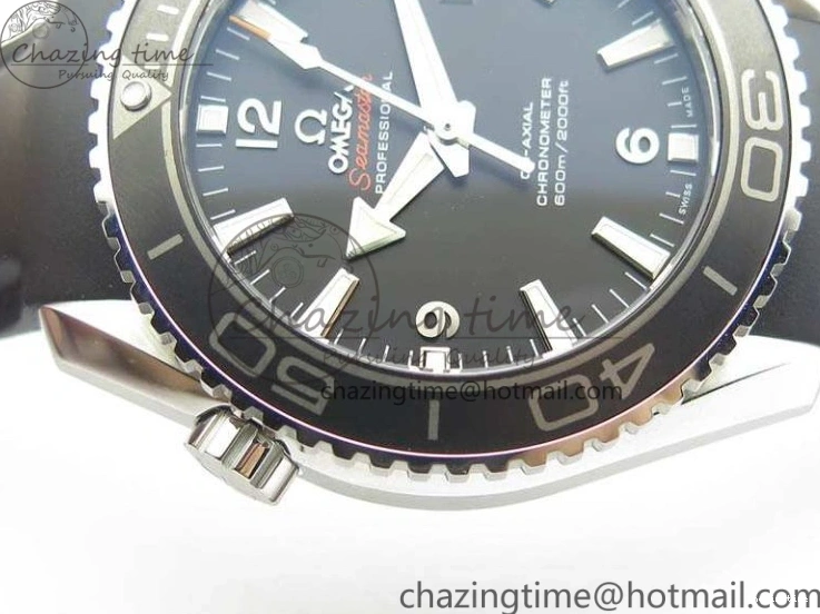 0119 Planet Ocean Pro Ceramic Bezel 45mm 1:1 OMF Best Edition On Rubber Strap A8500 (Black Balance Wheel) MoistureWicking 8136